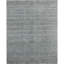 Hand Knotted Damask Area Rug in Charcoal/Blue-170107468