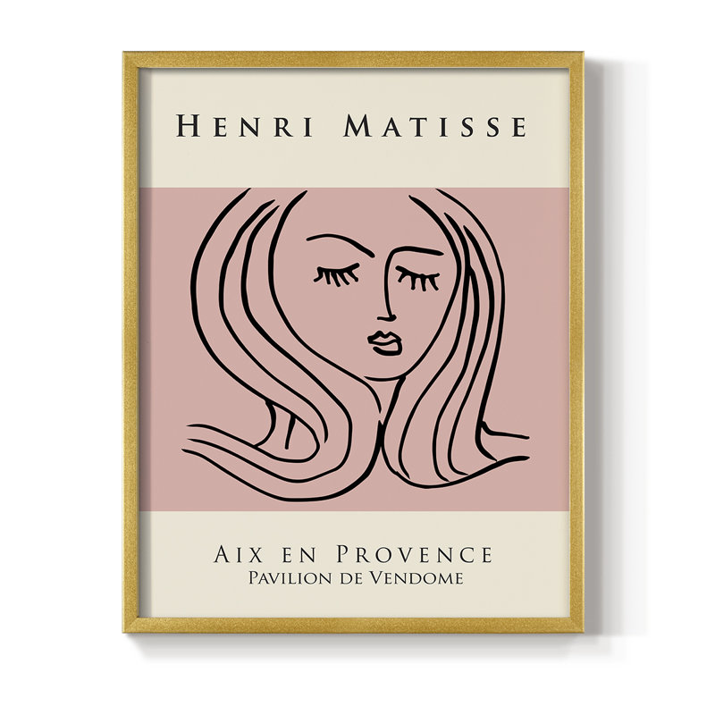 Matisse Lxxviii, reproduction encadrée - bois massif, H 28 po x l 22 po