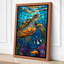 Turtle in Stained Glass Coastal - Wrapped Canvas-632273987-632274012