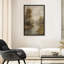 «Golden Misty Riverside Landscape with Trees», art mural encadré-689292103-689292100