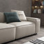 Coussin de canapé modulaire en cuir blanc