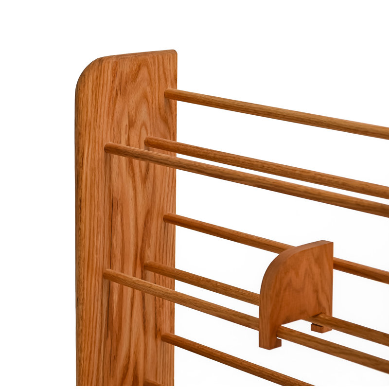 Support à CD en bois à goujon - Série 01, H 21,75 po x l 24,25 po x P 7,25 po, Brut