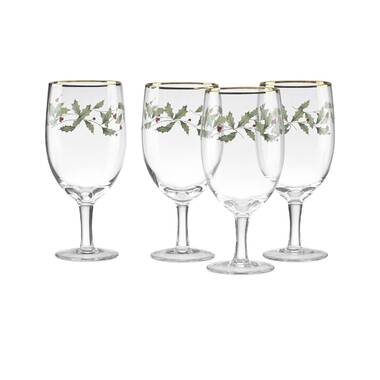 Lenox Holiday Balloon Wine Glasses, Clear, 16 oz - 4 count