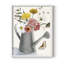 «Watering Can Bouquet II», reproduction encadrée - bois massif-1179890722-1179890723
