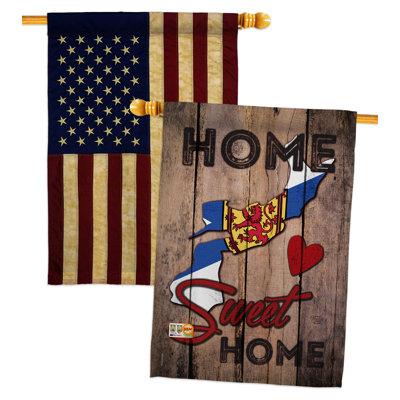 Drapeau de maison en polyester à 2 côtés 40 x 28 po