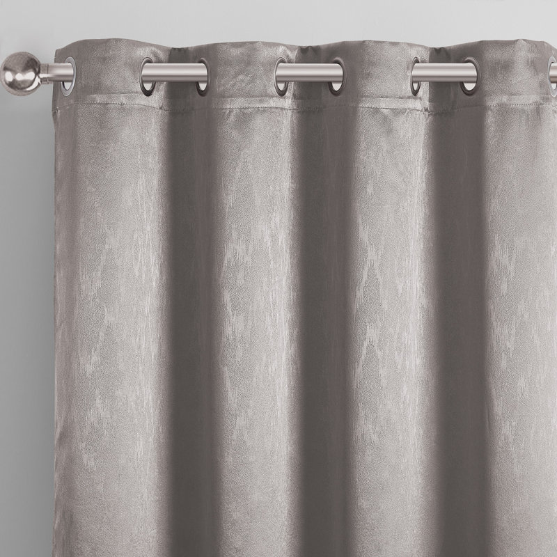 Bree Blackout Single Curtain Panel, Silver, 52" W x 90" L
