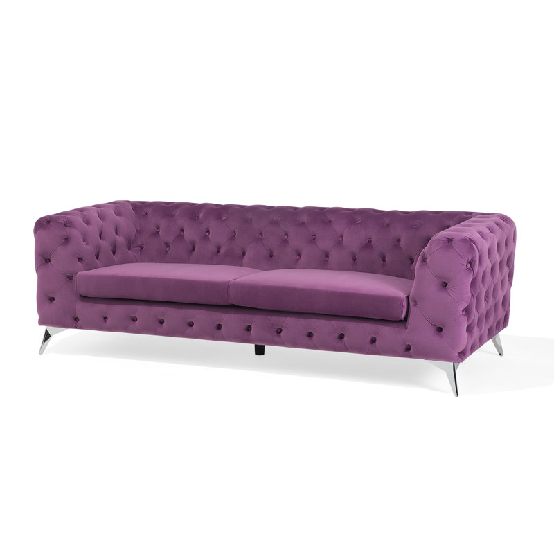 Balfor Velvet Sofa, Purple