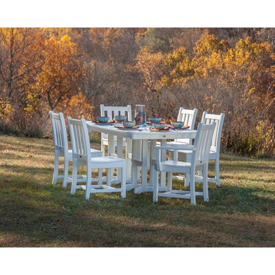 Traditional Garden 7-Piece Dining Set -  POLYWOOD®, PWS133-1-WH