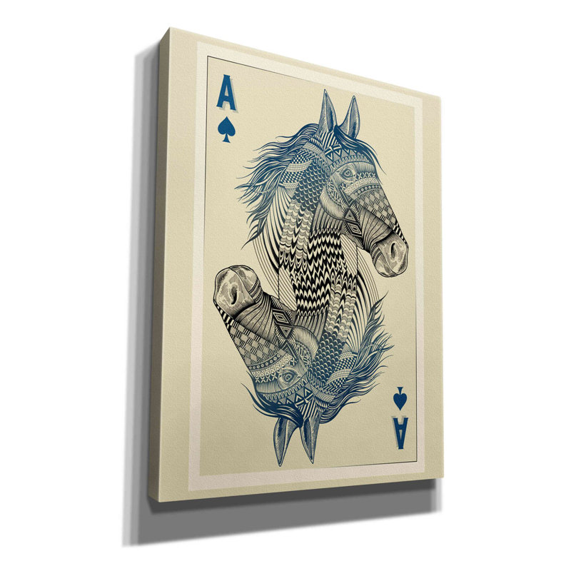 «Geo Horse» par Rachel Caldwell, art mural sur toile, H 16 po x l 12 po x P 0,75 po
