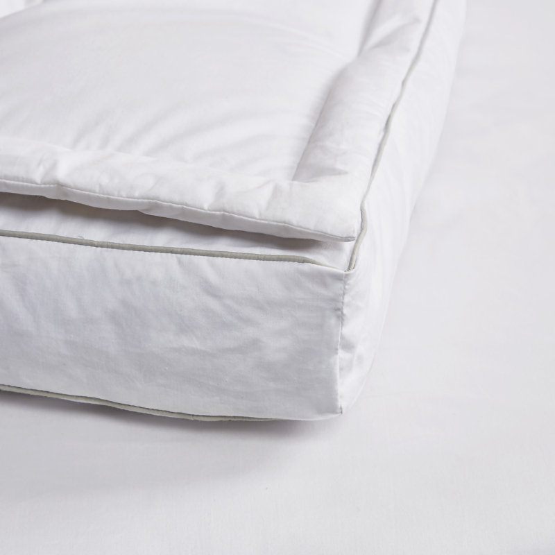 King 3'' White Down Featherbed Mattress Topper
