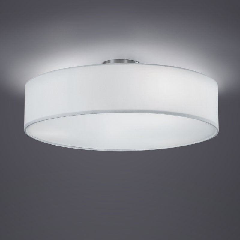 Valarie Fabric Semi Flush Mount, White