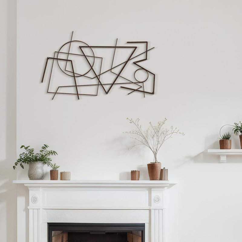 Wall Decor Metal, Bronze, 15" H x 30" W x 0.05" D