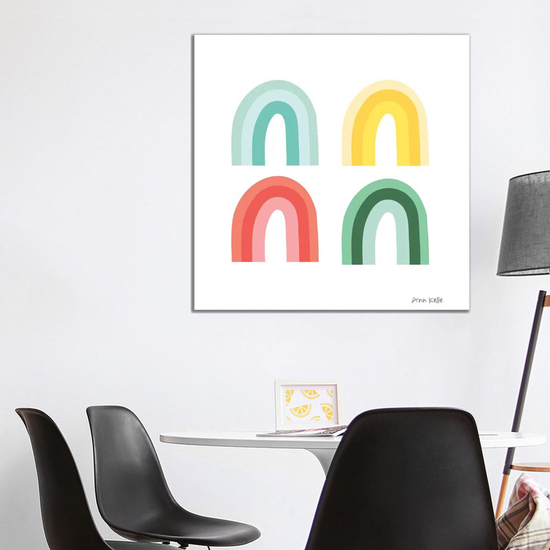 Rainbow Colors Ii by Ann Kelle - Wrapped Canvas Print, 93.98 cm H x 93.98 cm W x 3.175 cm D
