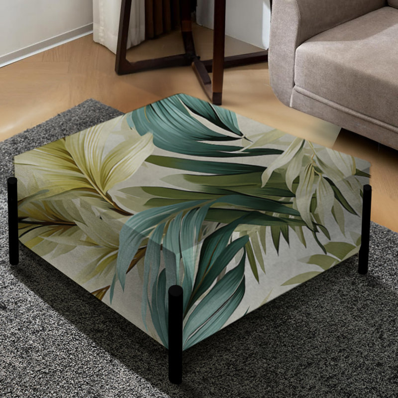 Neutral Tropics Tropical Motif IV - Grand repose-pieds carré tropical