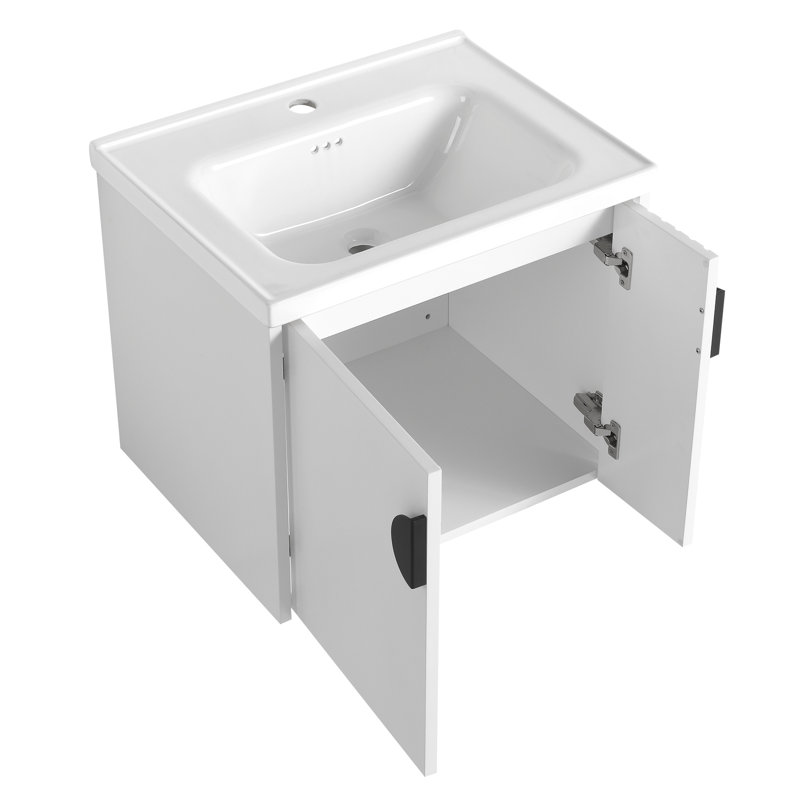Meuble-lavabo 24 po - avec lavabo, charmant, moderne pour les petites salles de bain