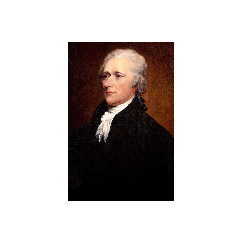 « alexander hamilton »-impression sur papier, H 36 po x l 24 po x P 1,5 po