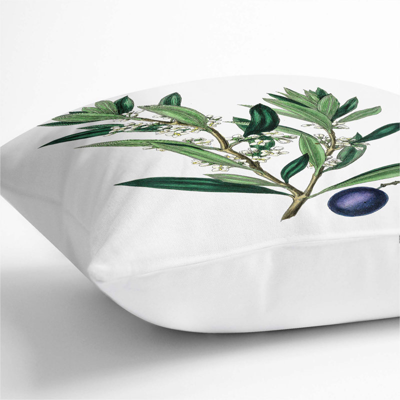 Floral Square Throw Cushion, White, 55cm H x 55cm W x 20cm D