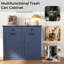 Armoire poubelle double inclinable Farmhouse Blue