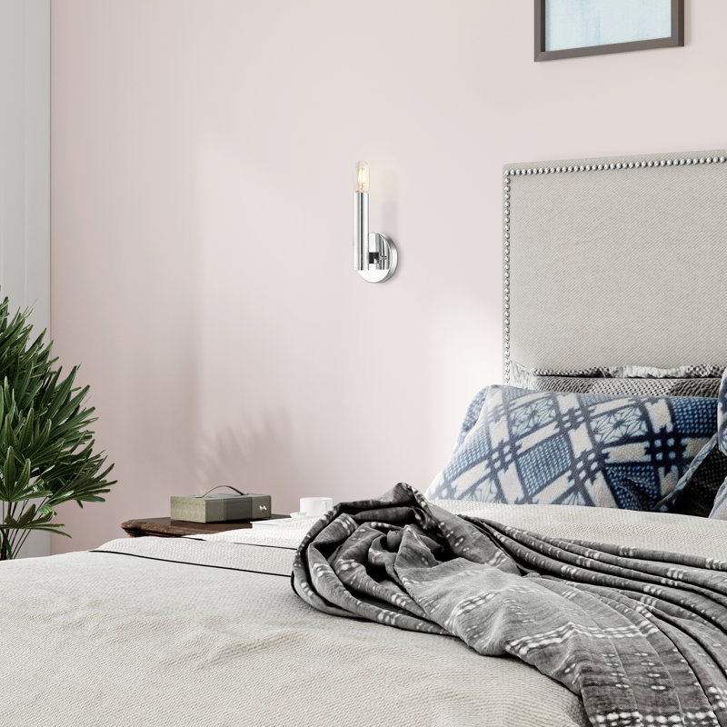 Applique murale en acier Marissah, Chrome poli