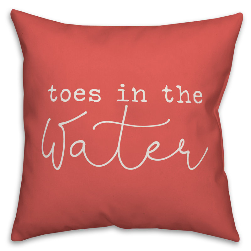 Outdoor Throw Pillow, Coral, 16" x 16"