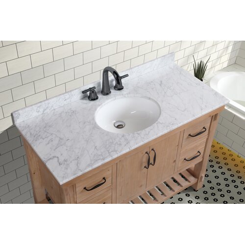 Three Posts™ Kordell 48'' Single Bathroom Vanity with Marble Top ...