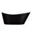 67" Saunders Black Acrylic Freestanding Tub