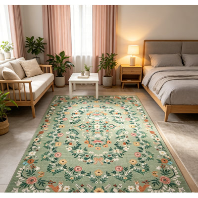 Tapis rétro taupe lavable pour l'intérieur