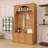 Elegant Hall Tree with Bench, Hooks, Adjustable Shelves and Arched Design-261264970