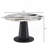 Cavira 5-Piece Modern Dining Set, Faux Marble Dining Table with Four Upholstered Chairs
