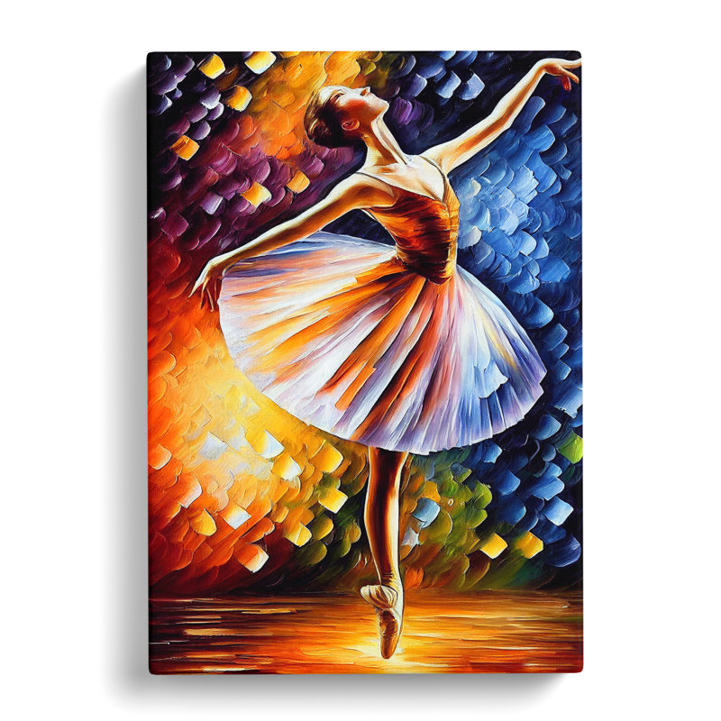 Ballerina Dancer No.7 - Wrapped Canvas Painting, 50cm H x 35cm W x 3cm D