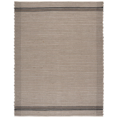 Hand-Woven Striped Cotton Rug