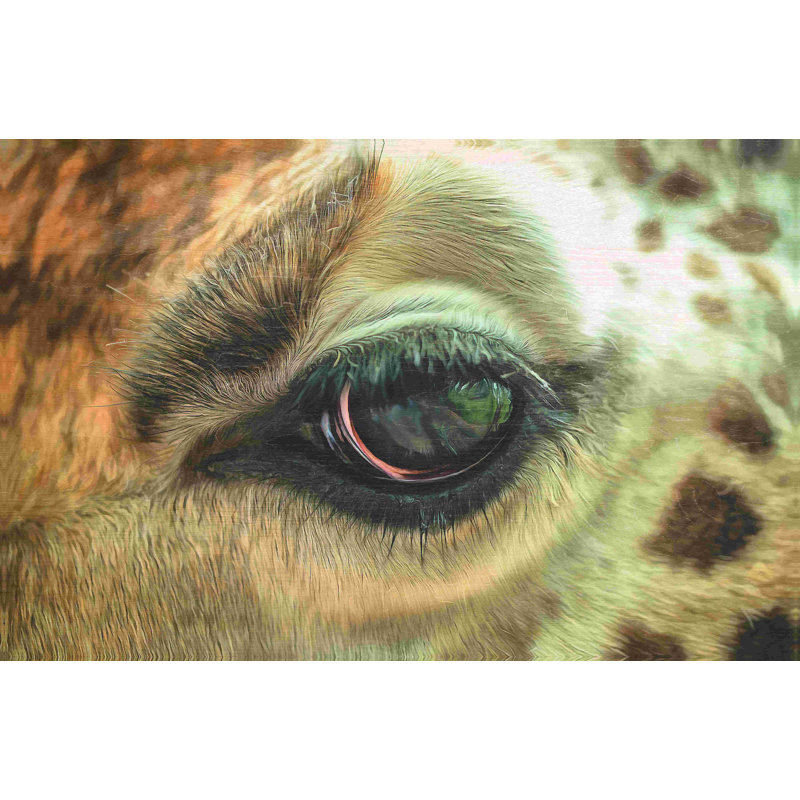 " Giraffe Wood Texture " Painting Print, 8" H x 12" W  