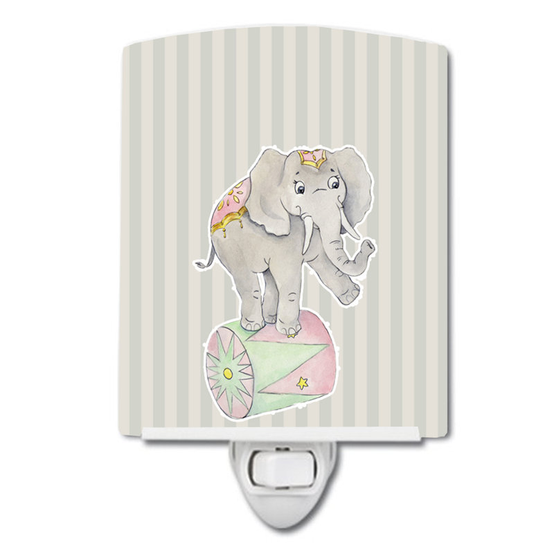 Éclairage de nuit en céramique éléphant de cirque
