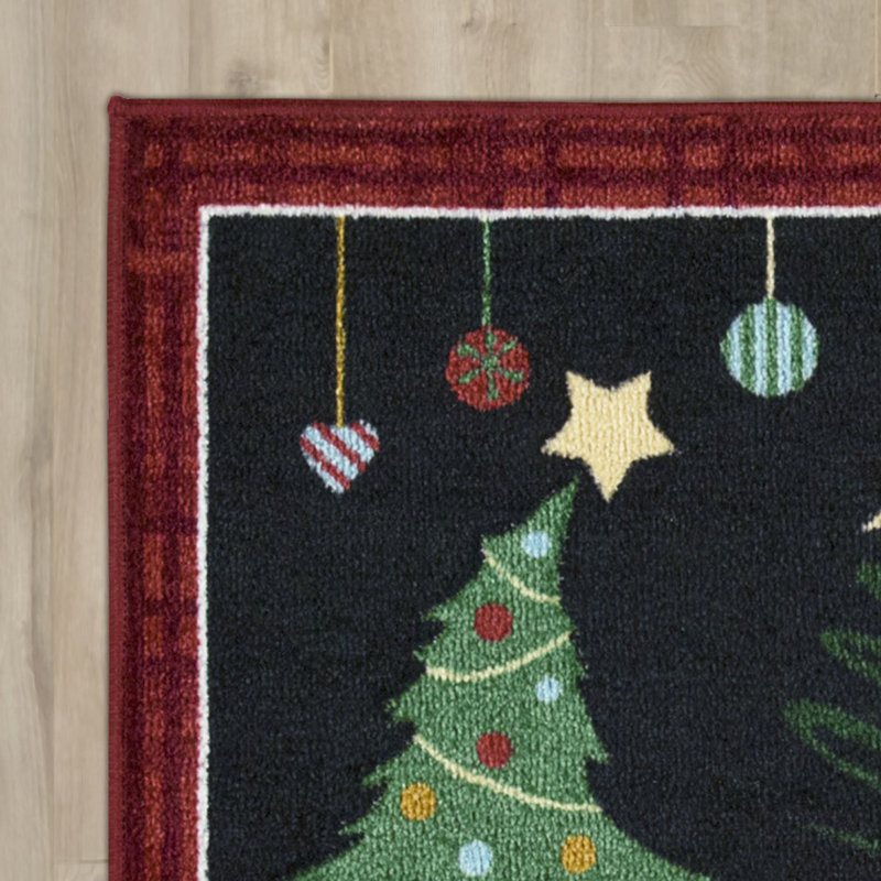 Tapis noir joyeuse fêtes Bethel