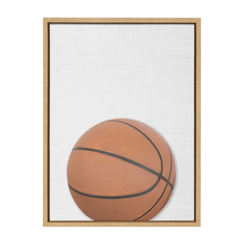 «Basketball Portrait Color» par Designovation, reproduction d'art sur toile encadrée