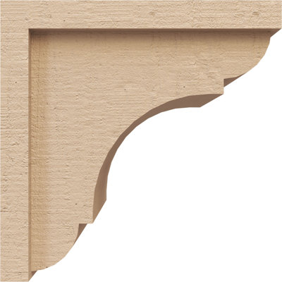 9"W x 9"D x 9"H Bryant Rough Cedar Woodgrain TimberThane Corbel, Primed Tan