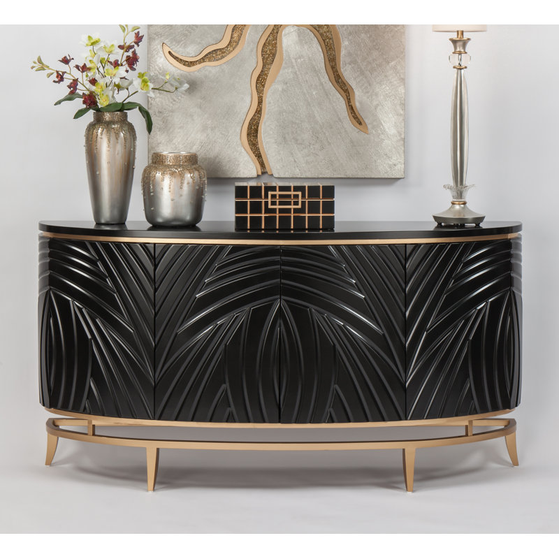 71.5'' W Sideboard, Black/Gold