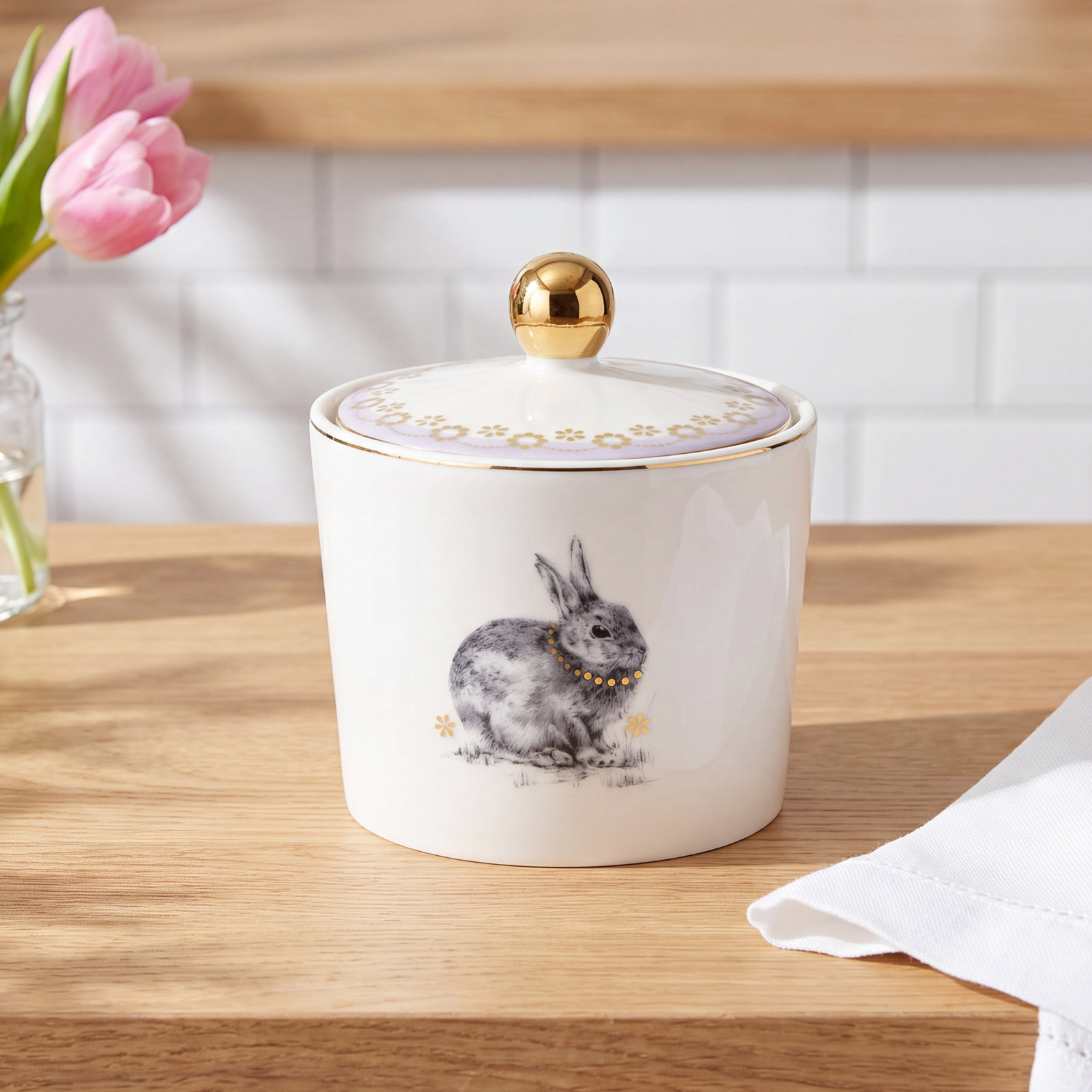 Spode Meadow Lane Sugar Bowl with Lid