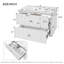 Meuble-lavabo mural moderne de 30 pouces avec lavabo et tiroirs-133678049