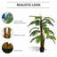 120cm Faux Palm Tree in Cement Pot
