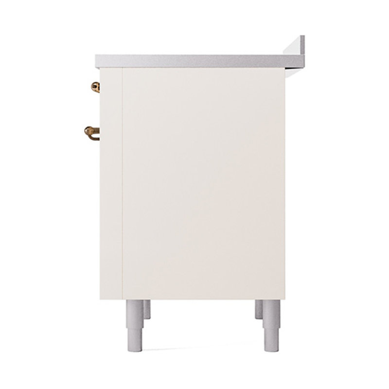 ILVE Nostalgie II Noblesse 36 po à induction, Blanc antique / bronze