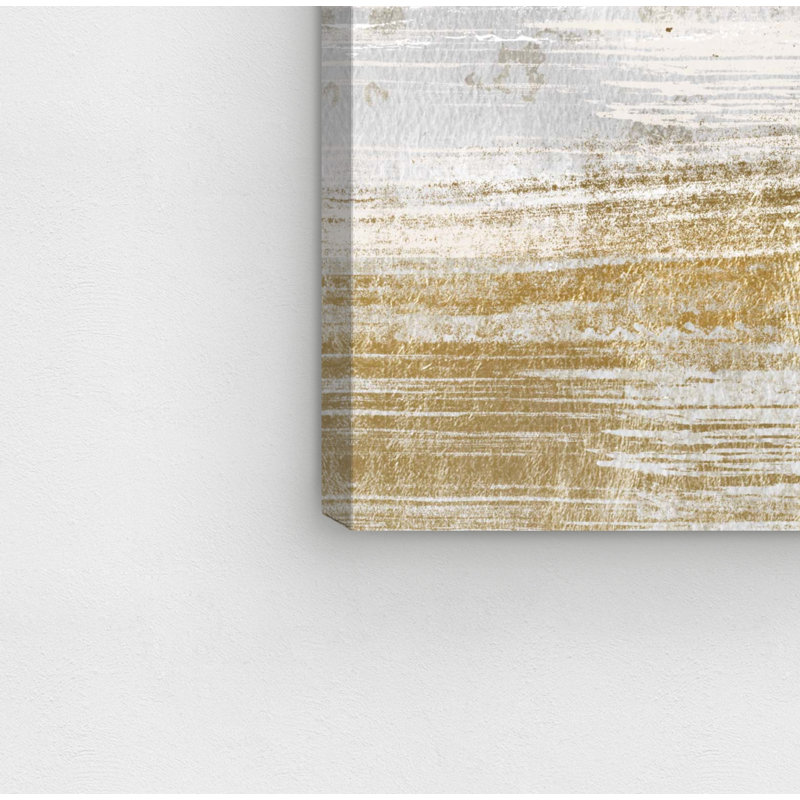 «Blush Romance Gold Abstract», reproduction sur toile tendue, H 43 po x l 43 po x P 2 po, Toile tendue