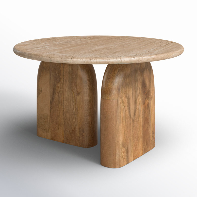 Pickensville - Modern Travertine Marble End Table
