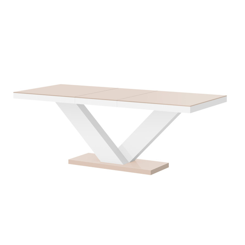Chouquer Extendable Dining Table, Cappuccino/White