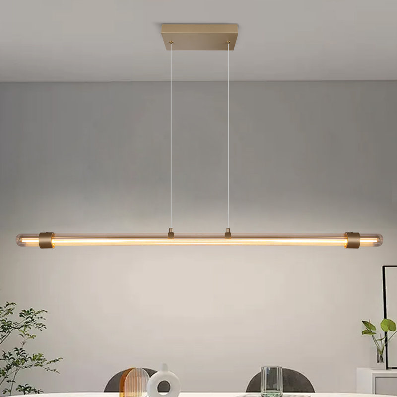 47" Led Linear Pendant Lamp Simple Modern Dinning Pendant Lamp