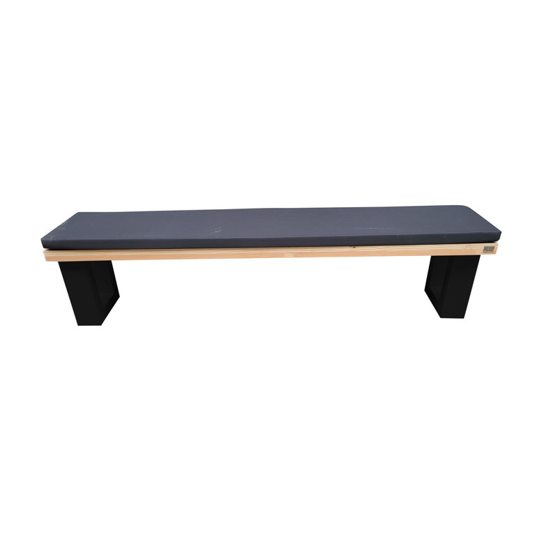 Antwun Wood Outdoor Bench, Grey, 40cm H x 180cm W x 38cm D