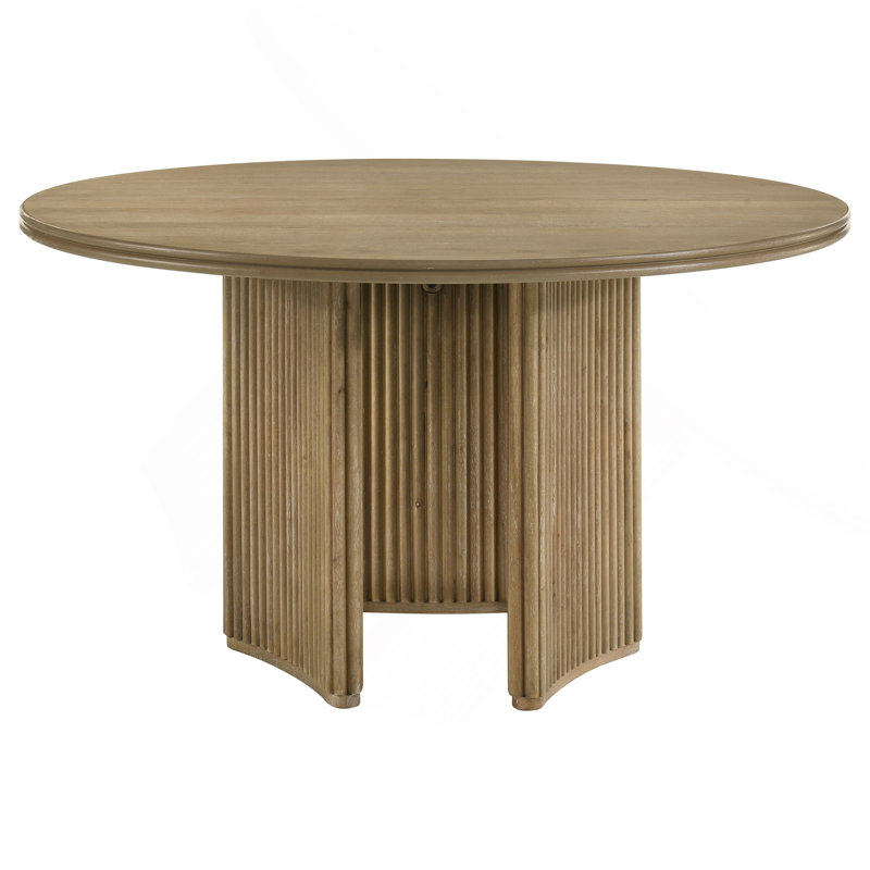 Dreydon Distressed Light Brown Round Dining Table
