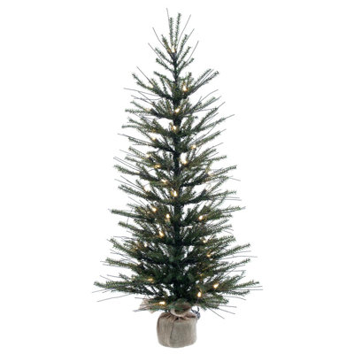 Vienna Twig 3' Lighted Pine Christmas Tree