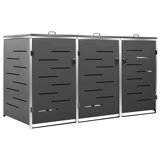 6.79 ft. W x 2.54 ft. D Stainless Steel Horizontal Garbage Shed