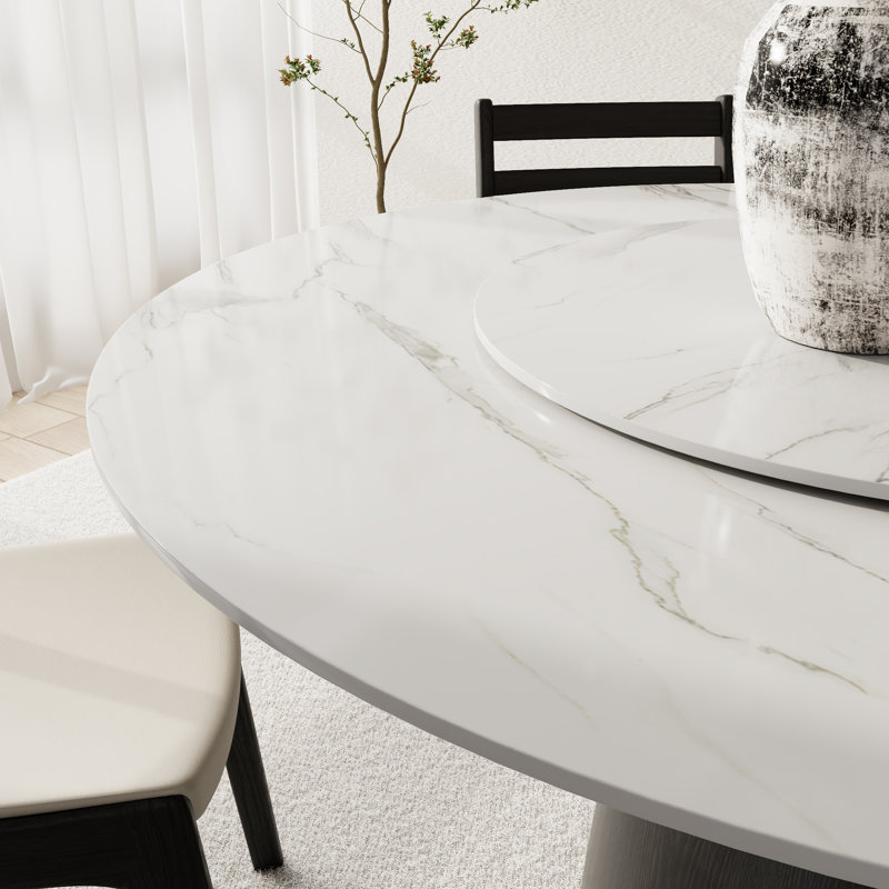 Table de salle à manger Bobrow, H 29,52 po x L 53,15 po x l 53,15 po, Pandora / bois, Black